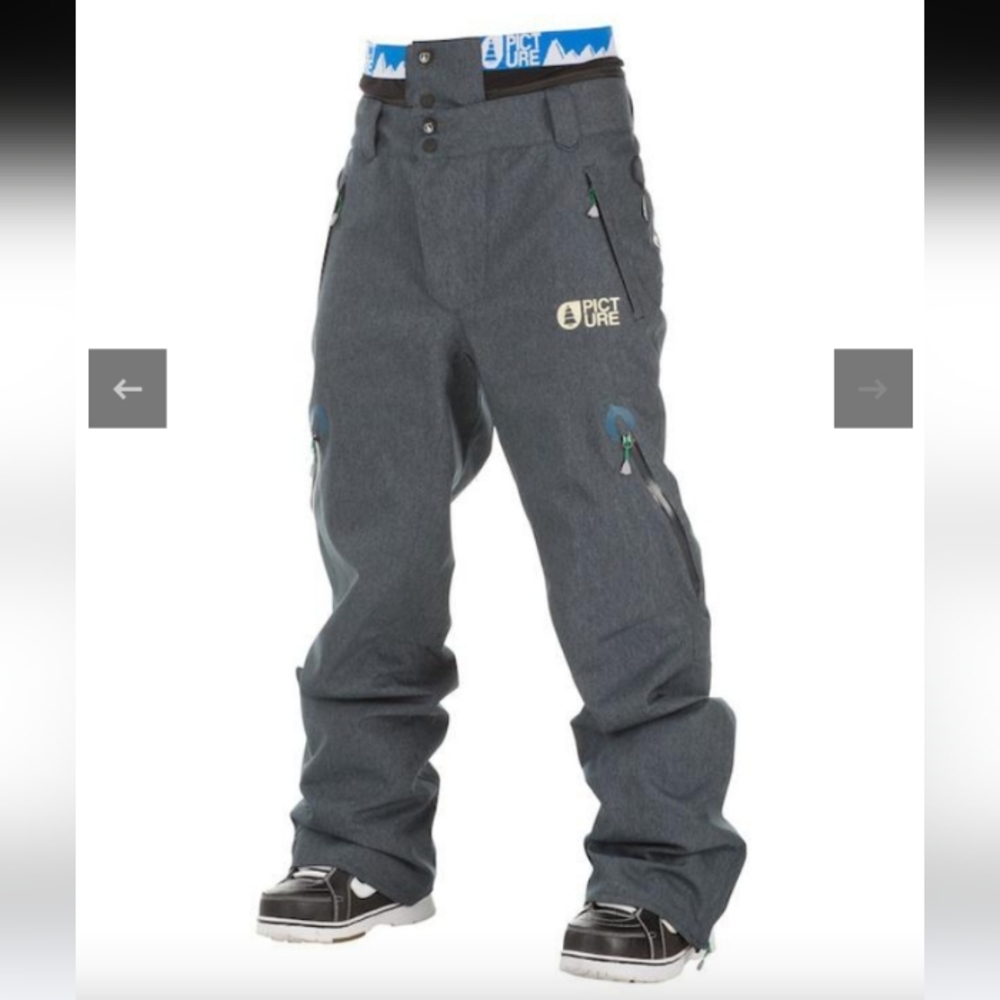 PICTURE ORGANIC Picture Mens Blue Ski Pant Size Large EUC